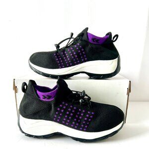 OrthoFit Comfort Memory Foam Women's Slip-on Sneaker Shoes, Black, Sz 10, EUR 41